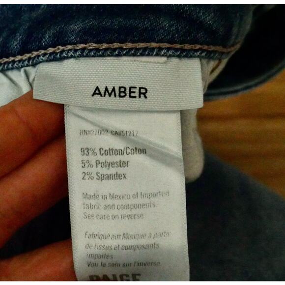 Paige Amber Jeans Size 31 Straight Leg Mid Rise Ankle Vintage Wash Blue Denim - Picture 8 of 8